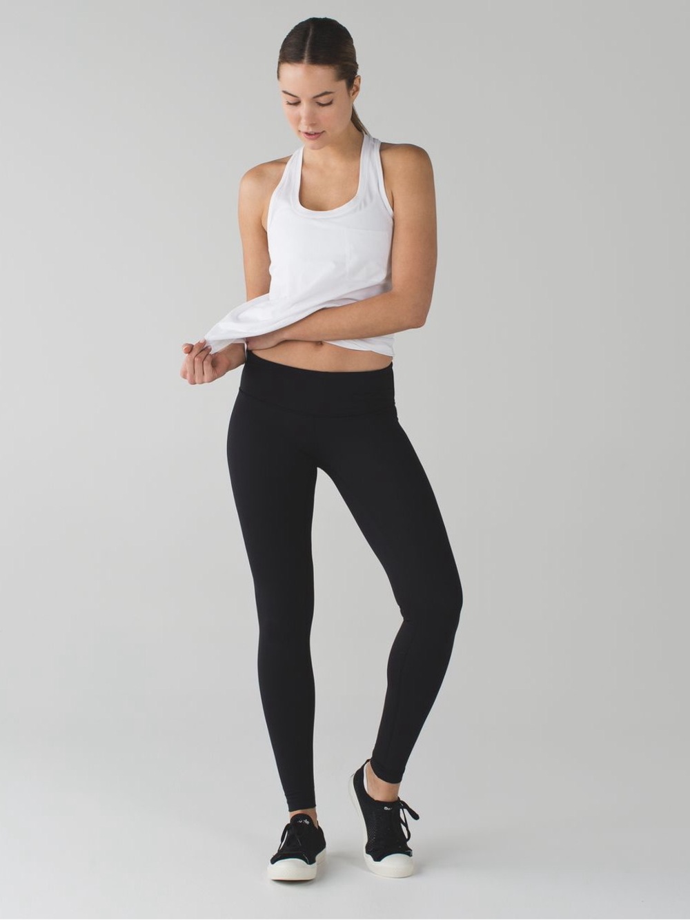 Lululemon Women's Wunder Under Pant Leggings Black Stretch Spandex Size 4 gym